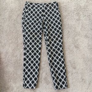 Express Black and White Columnist Ankle Pants